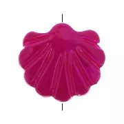 Perle Coquillage en Nacre Magenta - 12mm pour la création de bijoux fantaisie x1