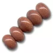 Perles en pierre gemme rondelles 8x5 mm Gold Stone - Imitation Pierre de soleilx15