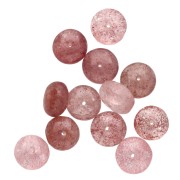 Perles rondelles pierre gemme Strawberry Quartz/Quartz Fraise 8x5 mm x15