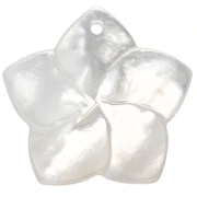 Pendentif Fleur nacre 19.5x20 mm - Naturel x1