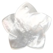 Pendentif Fleur nacre 19.5x20 mm - Naturel x1