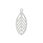 Estampes pendentifs feuilles ajourées 23x9mm pour création de bijoux Acier inox x4|raw }}