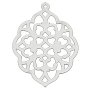 Estampe / pendentif ajourée  35x25mm pour la création de bijoux DIY -Acier inox x1|raw }}
