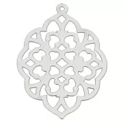 Estampe / pendentif ajourée 35x25mm pour la création de bijoux DIY -Acier inox x1