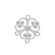 Estampes / intercalaires fleurs ajourées 19x16mm - Acier inox 304L x4