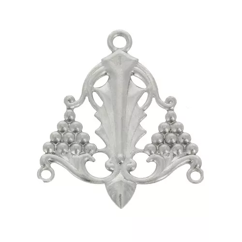 Estampes boucles d'oreilles 27x23mm pour la création de bijoux DIY - Acier inox x2