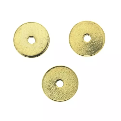 Perles rondelles Heishi - 5x0.5 mm - Doré à l'or fin x10