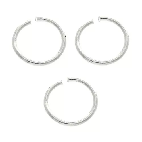 Anneaux ouverts 12x1.15 mm - Fabrication Européenne - Placage Argent fin x20