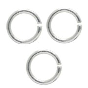 Anneaux ouverts 7x1 mm - Fabrication Européenne - Placage argent fin x50