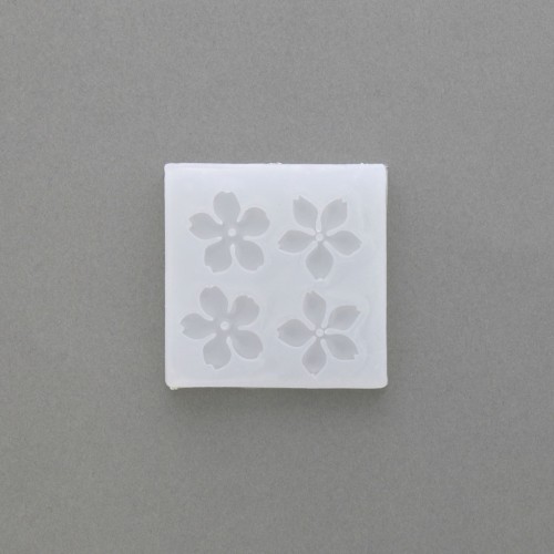 Moule silicone pour résine d'inclusion 48x48 mm - forme Fleur de cerisier x1