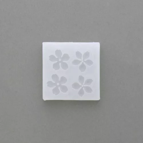 Moule silicone pour résine d'inclusion 48x48 mm - forme Fleur de cerisier x1