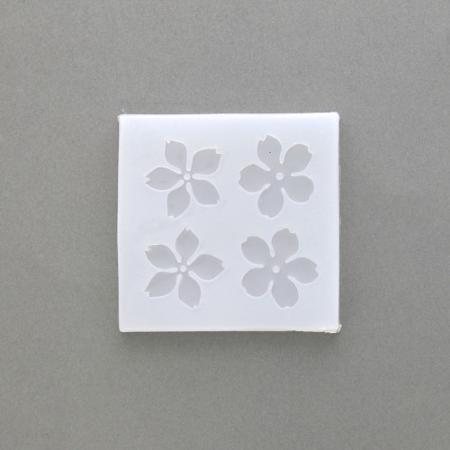 Moule silicone pour résine 63x63 mm - forme Fleur de cerisier x1