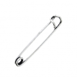 Epingle à nourrice décorative 20 mm argenté vieilli x1