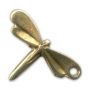Breloque libellule 13 mm gold bronze x1|raw }}