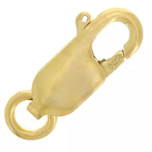 Fermoir mousqueton allongé 12 mm Gold filled (or laminé) x1