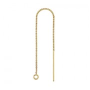 Chaines d'oreilles traversantes maille Vénitienne 80 mm en Gold filled (or laminé) x2|raw }}