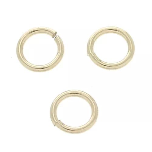 Anneaux ouverts 5x0.7 mm en Gold filled (or laminé) x10