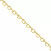 Chaîne maille Fantaisie demi-cercle 3 mm en laiton - Doré x1m