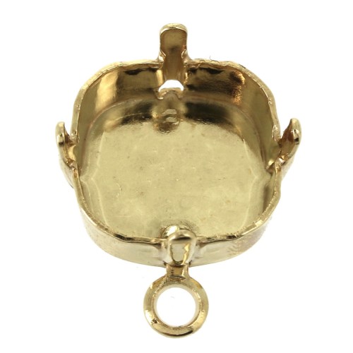 Clous d'oreilles porte-cabochon PureCrystal 4470 12 mm - Doré x2