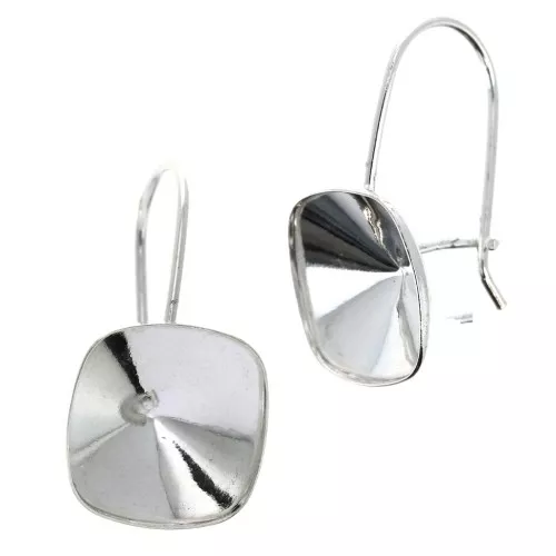 Dormeuses porte-cabochon 4470 12 mm en Argent 925 x2