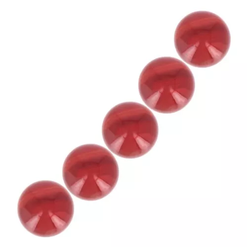 Perle ronde en pierre gemme teintée 12 mm Agate rouge x1