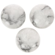 Cabochon rond 15 mm Howlite