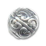 Perle Ronde en résine CCB 18 mm Argenté x1|raw }}