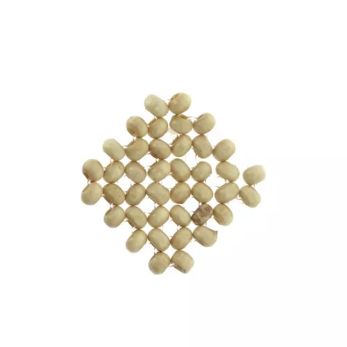 Intercalaire / Pendentif losange en perles en bois 34 mm pour création bijoux x1