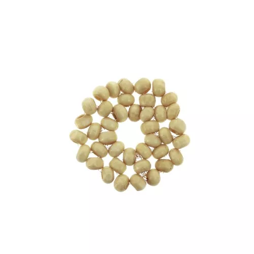 Intercalaire / Pendentif disque évidé en perles en bois 30 mm x1