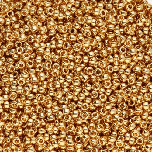 Rocaille Miyuki 15/0 191 - 24kt Gold Plated x5g