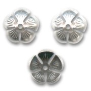 Coupelles fleur 12 mm argenté vieilli x4