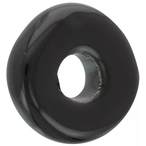 Perle Heishi rondelle en céramique 15 mm Noir x1