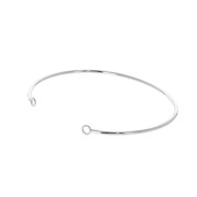 Bracelet jonc ovale 2 anneaux 59x48 mm à décorer- Argenté x1|raw }}