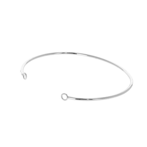 Bracelet Jonc Ovale Ouvrable En Argent Massif 925 - Dolly-Bijoux - Taille 60-50/4mm - Neuf Avec étiquettes