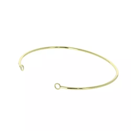 Bracelet jonc ovale 2 anneaux 59x48 mm à décorer - Doré x1