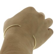 Bracelet jonc ovale 2 anneaux 59x48 mm à décorer - Doré x1