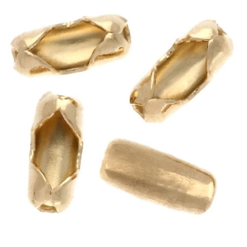 Embouts de fermeture pour chaîne maille boule 1,5 mm Doré à l'or fin x10