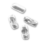 Embouts de fermeture pour chaîne maille boule 1,5 mm Placage argent fin x10|raw }}