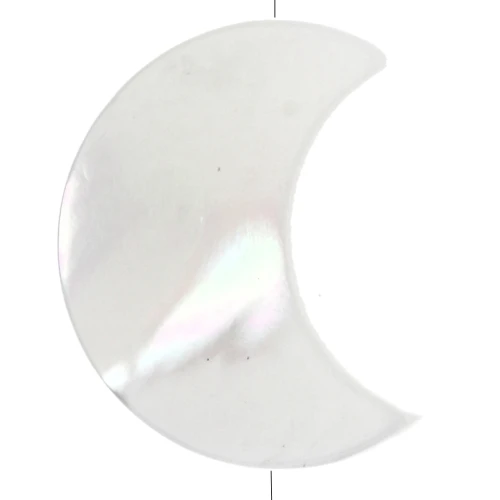 Perles Lune 12x9.5 mm - Naturel x4