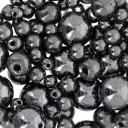 Assortiment de perles rondes Hematite  3/4/6/8 mm x100