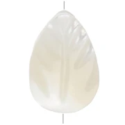 Perles en Nacre - Feuilles - 9.5x6. mm - pour la création de bijoux fantaisie x4