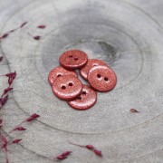 Bouton de couture en Nacre - Atelier Brunette - Glitter 12 mm Terracotta x1