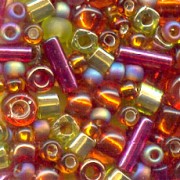 Mix de rocailles Toho TX-3227 - Ureshii Olivine/Orange Mix x10g|raw }}