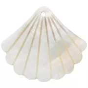 Pendentif Nacre Coquillage - 42x48.5 mm pour la création de bijoux fantaisie x1