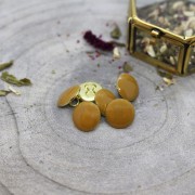 Bouton à queue pour la couture en métal - Atelier Brunette -Gem 9 mm Ochre x1|raw }}