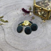 Bouton à queue pour la couture en métal - Atelier Brunette -Gem 9 mm Forest x1|raw }}