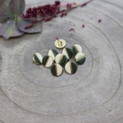 Bouton à queue bicolore en métal - Atelier Brunette Wink 9mm Off-white/Cedar x1|raw }}