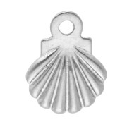 Mini breloques coquillages 7.5x6 mm - Acier inoxydable 316L x10