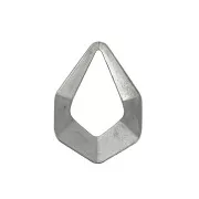 Pendentifs géométriques gouttes en Acier inox 21x15 mm pour la création bijoux x4