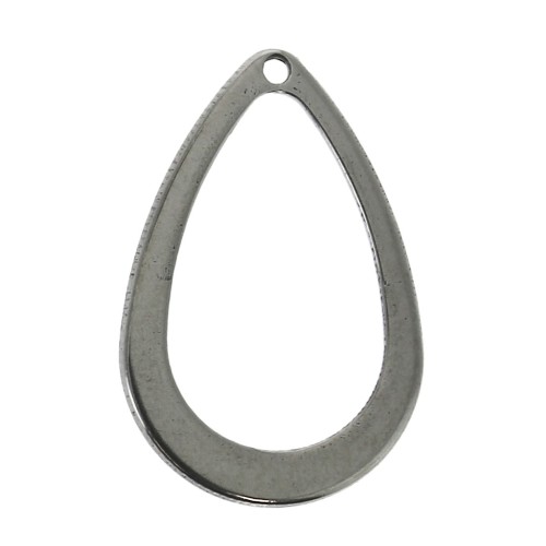Pendentifs gouttes en Acier inox 17x11 mm pour la création de bijoux fantaisie x10